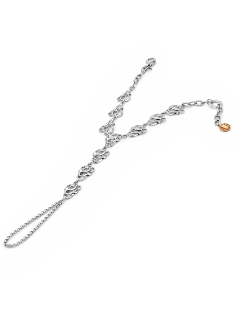 baciamano cuore minimal argento 925 da donna