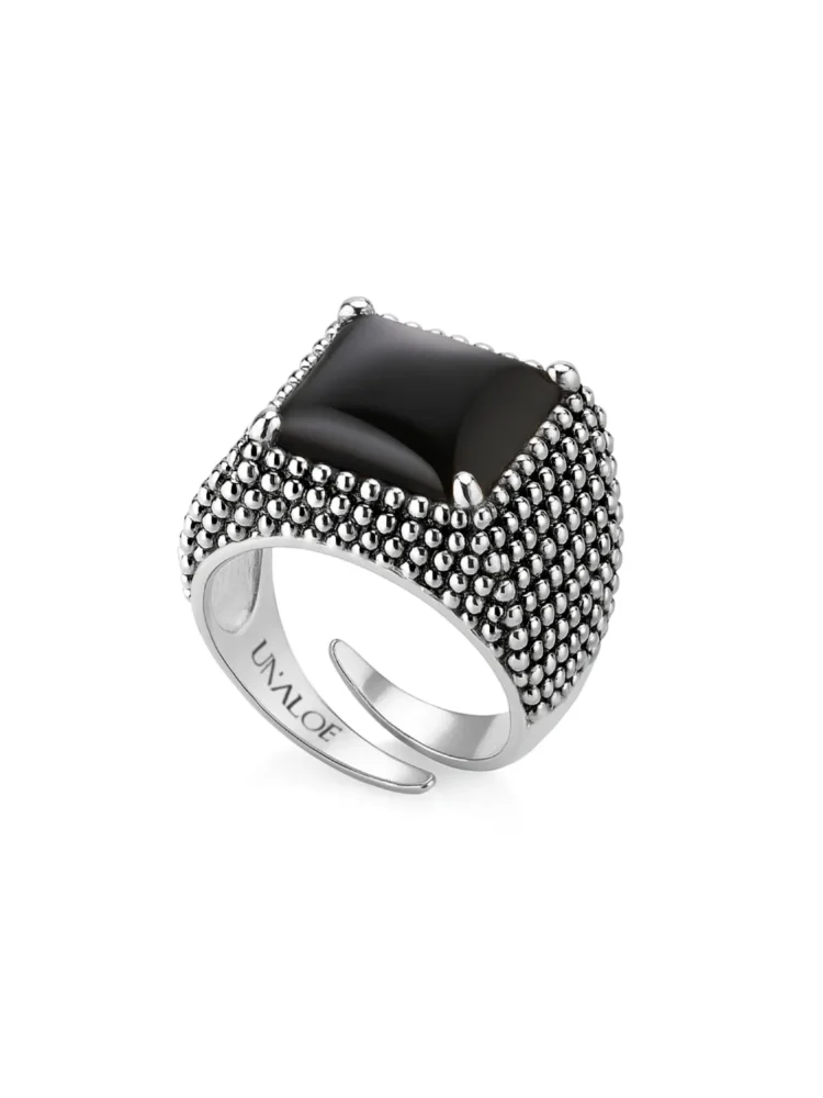 Anello Onice Nero Argento 925
