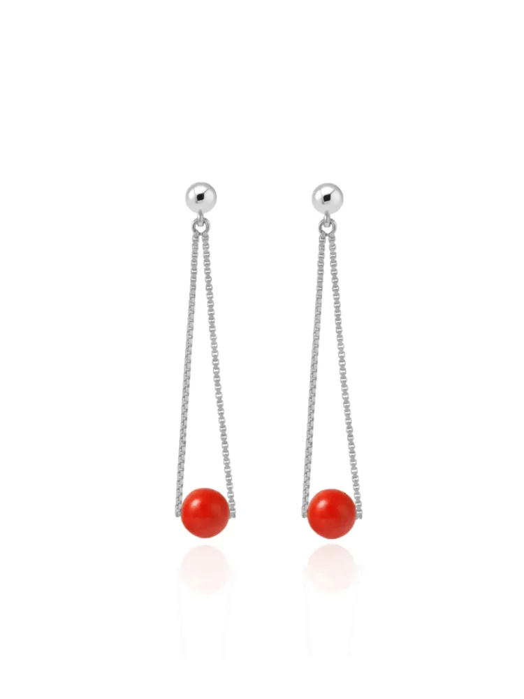orecchini corallo rosso argento 925