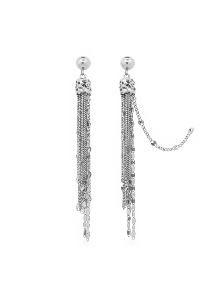 Orecchini Frange Argento 925 Pendenti Eleganti Donna