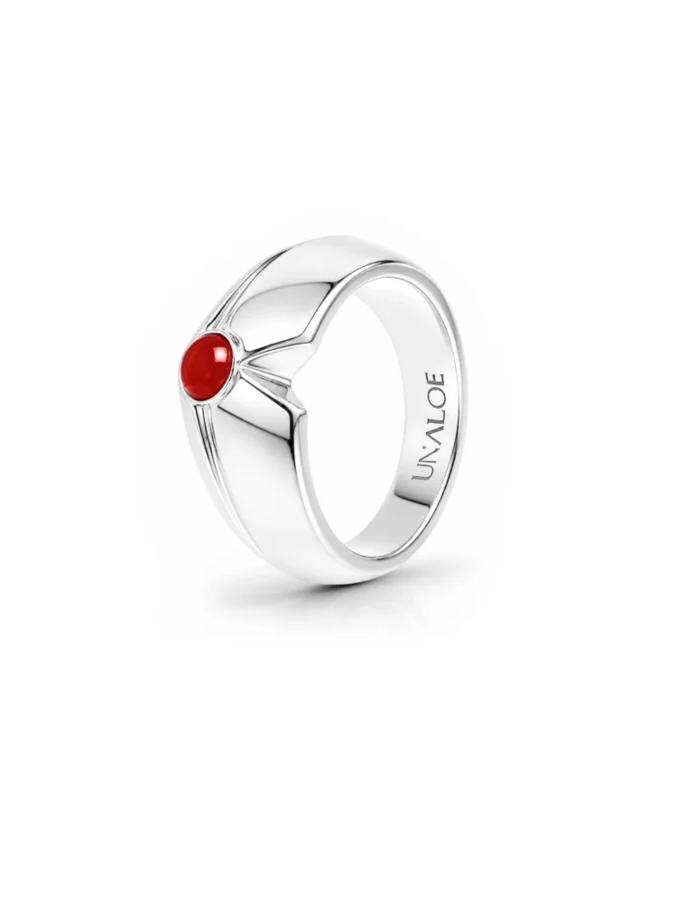 Anello con Pietra Argento 925 Corallo