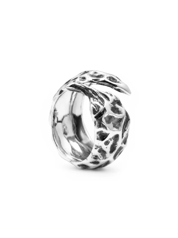 Anello peperoncino argento 925 Unaloe con superficie materica