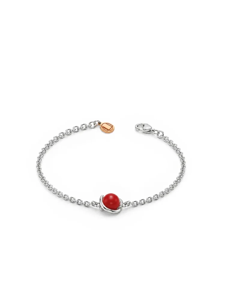 Bracciale Nodo Corallo Argento 925