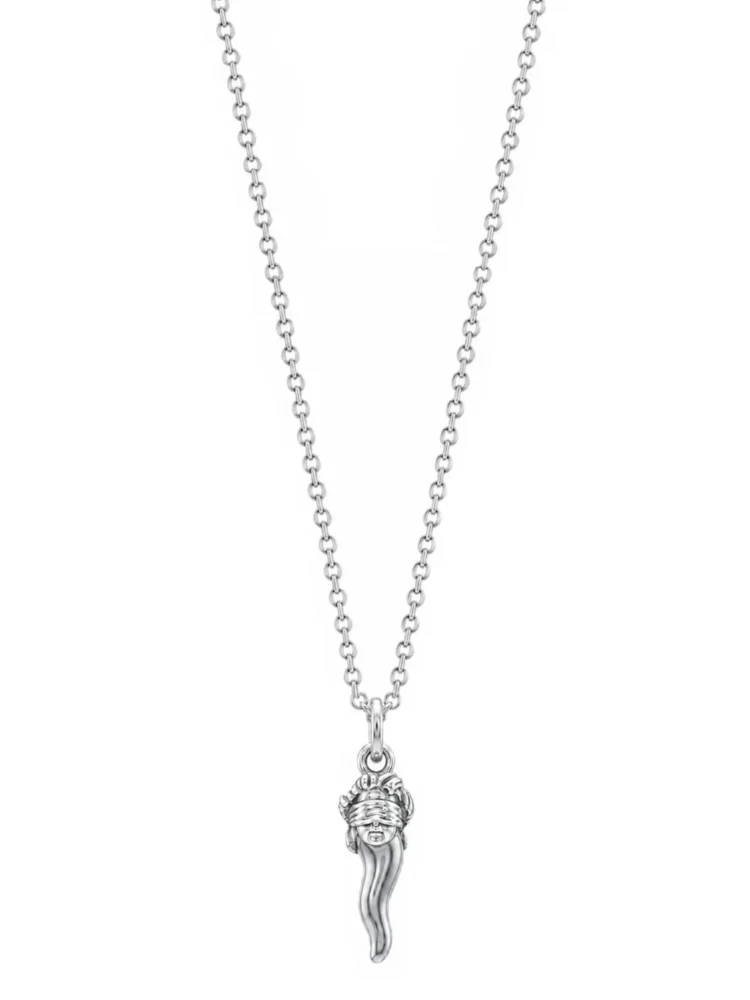 Collana corno portafortuna Argento 925 Visione Unaloe