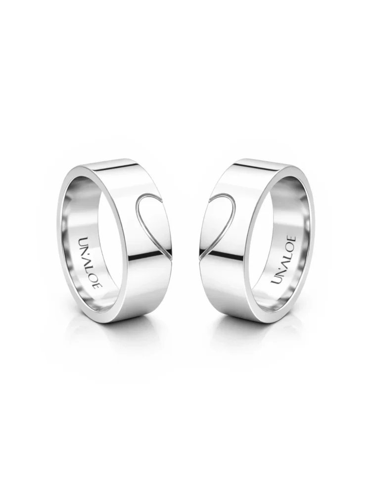 Anelli di coppia con cuore in Argento 925 modello Insieme