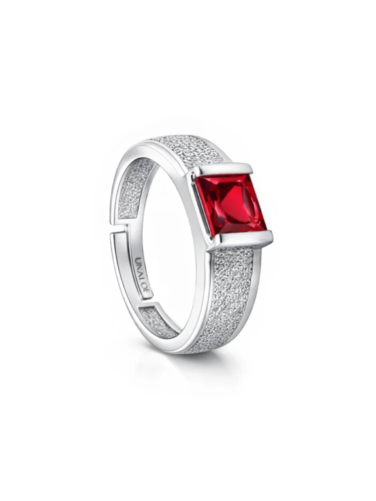 Anello con Pietra Quadrata